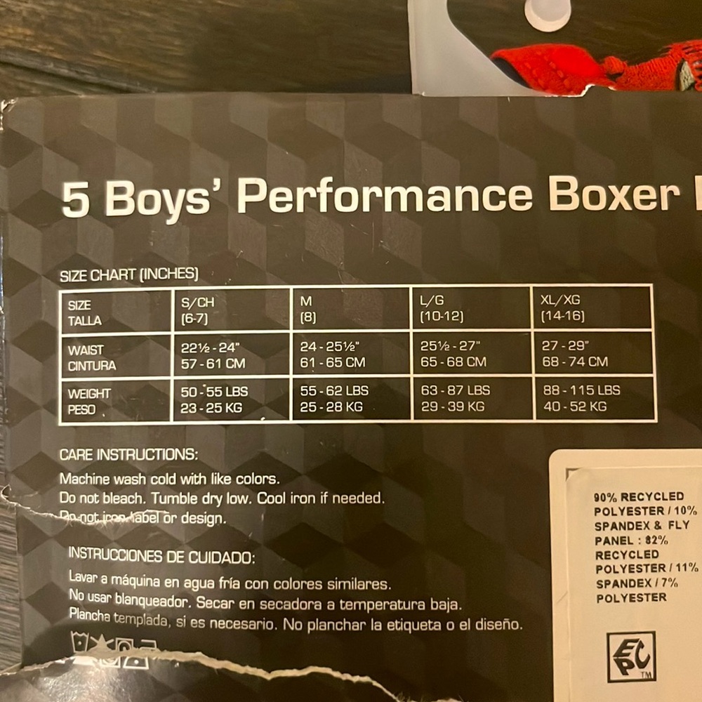 3 Pack Athletic Works Boys DriWorks Moisture Wicking Performance Boxer Briefs. - Picture 3 of 5